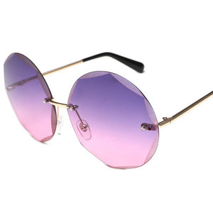 MuseLife Round Cut Rimless Sunglasses
