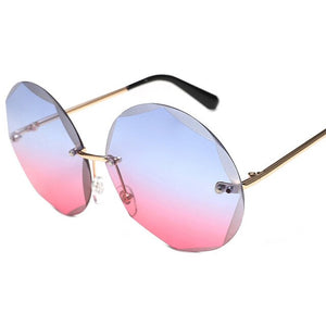 MuseLife Round Cut Rimless Sunglasses